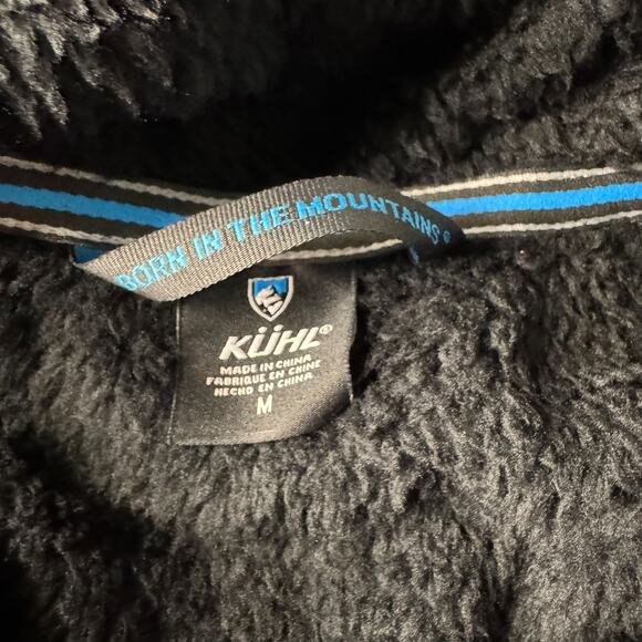 Womens Kuhl Size M Black Fleece 1/4 Zip Hooded Pullover Jacket Mountains Outdoor - Picture 6 of 10